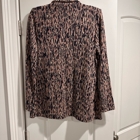 Nic+Zoe Bark Mix Blazer Open Cardigan Sweater Sz M NWT MSRP $178 - Picture 3 of 7